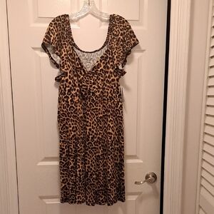Torrid Leopard Print V-Neck Top